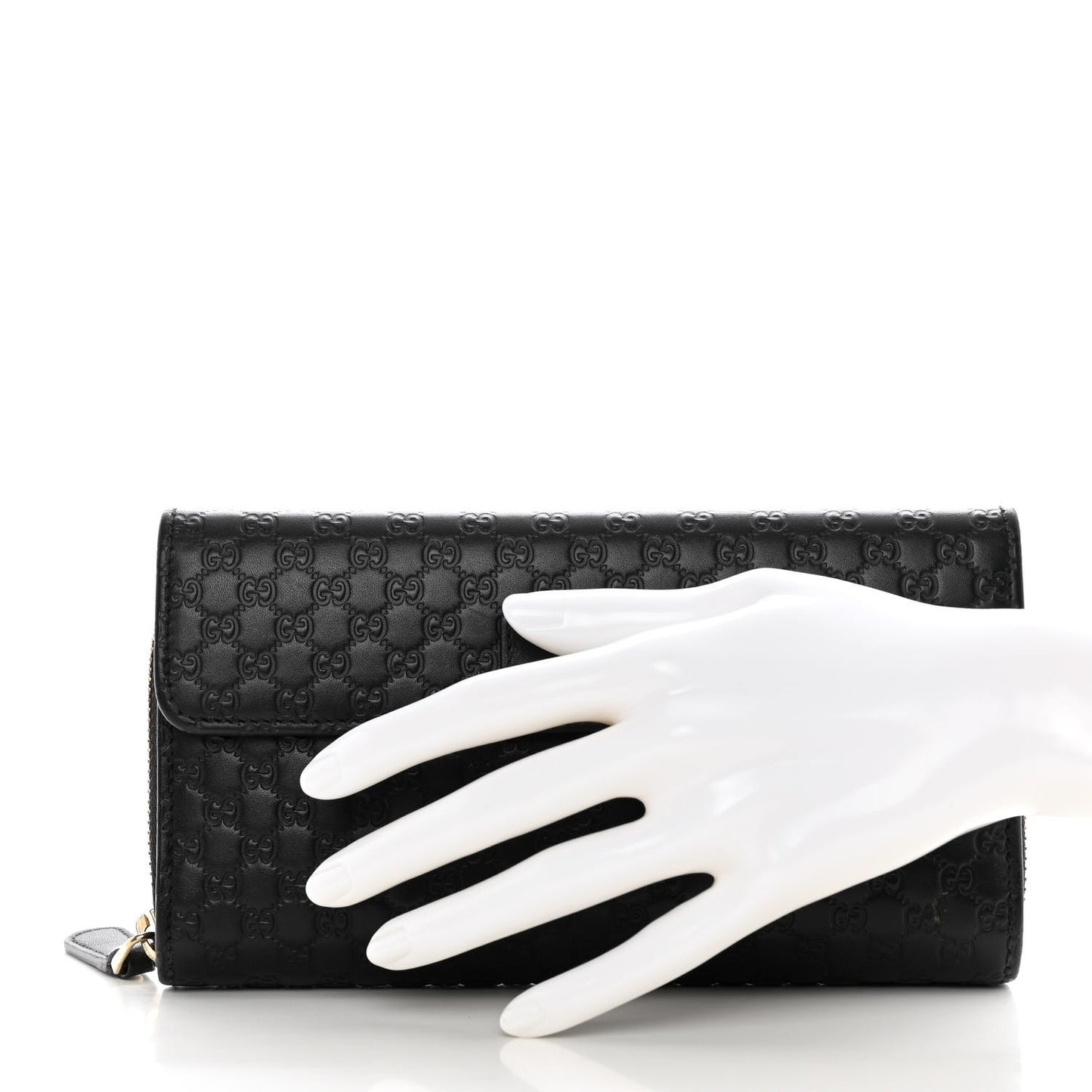 Soft Microguccissima Continental Zip Wallet Black