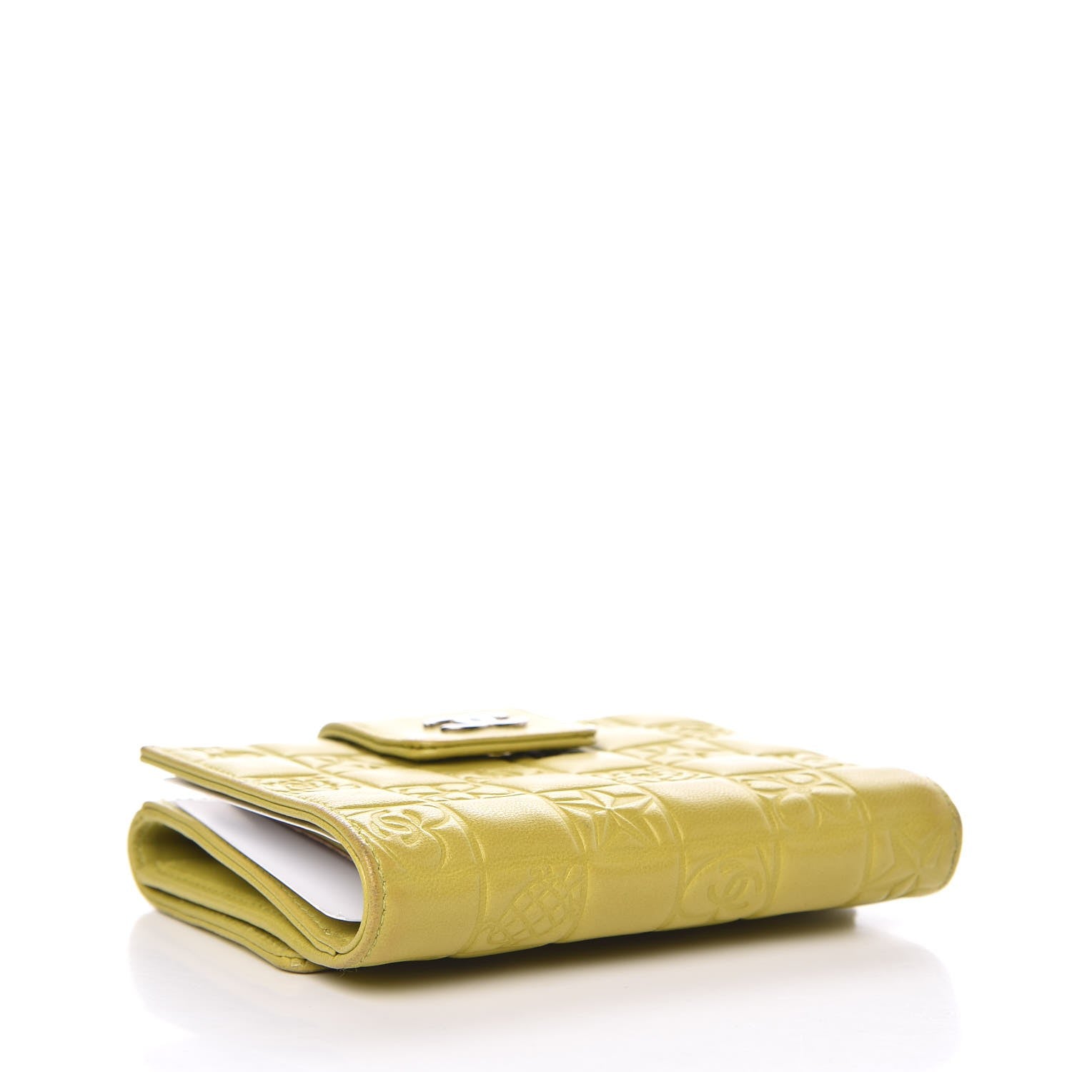 Chanel Lambskin Precious Symbols French Flap Wallet Light Green 4 of 14