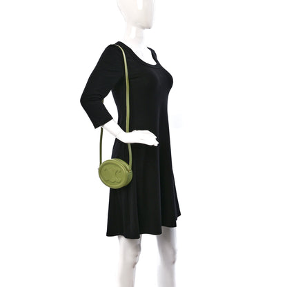 Celine Smooth Calfskin Cuir Small Triomphe Oval Purse Crossbody Light Jade 2 of 13