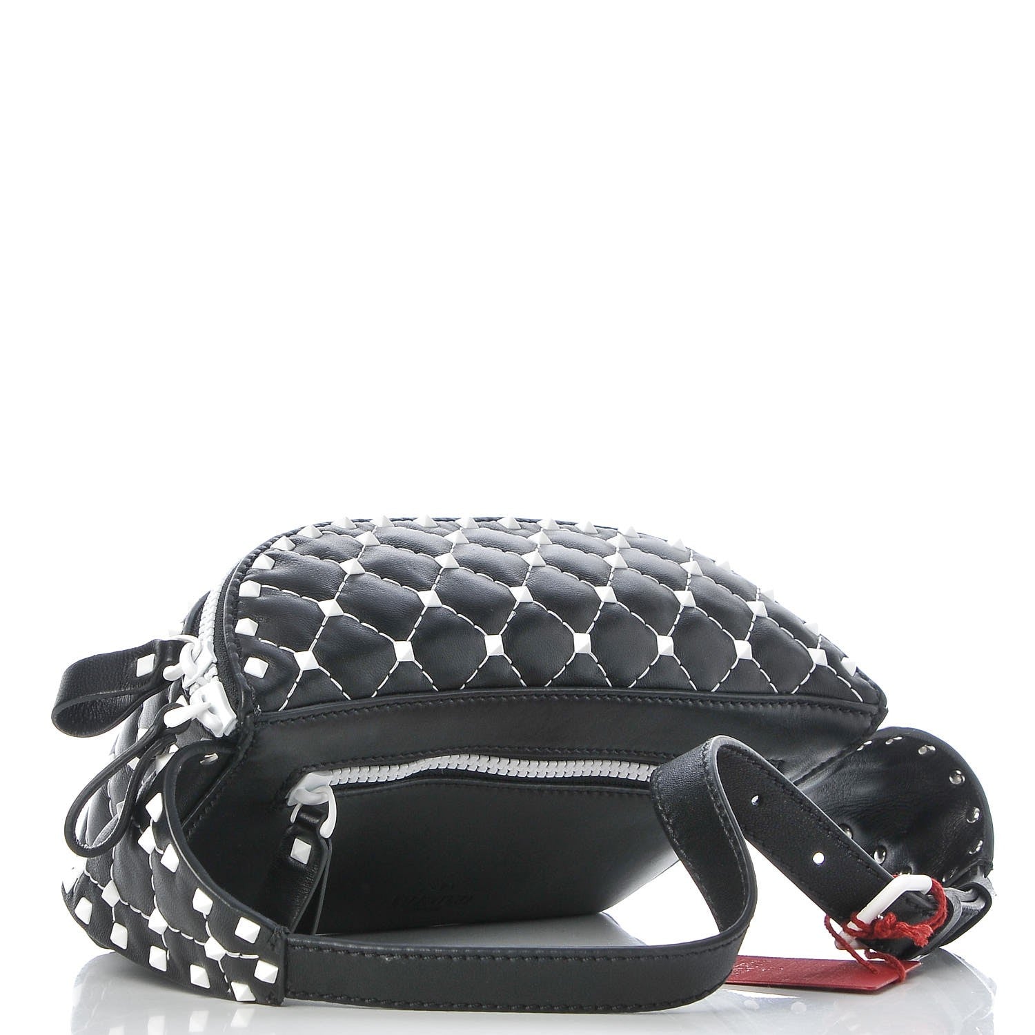 Valentino Garavani Lambskin Free Rockstud Spike Belt Bag Black 3 of 6