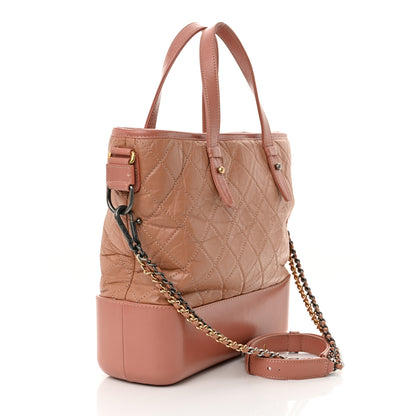 Chanel Aged Calfskin Quilted Medium Gabrielle Shopping Tote Pink 3 of 11