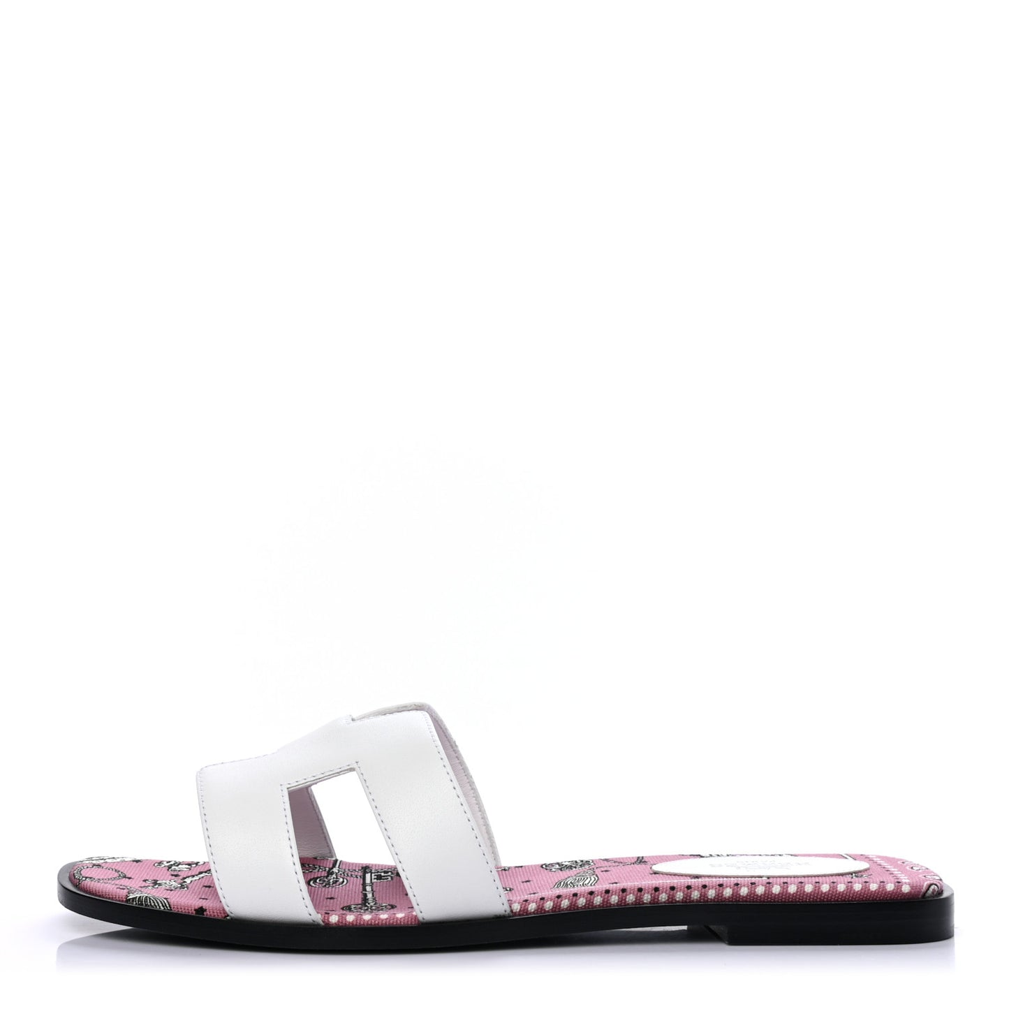 Box Calfskin Bois De Rose Oran Sandals 39.5 White