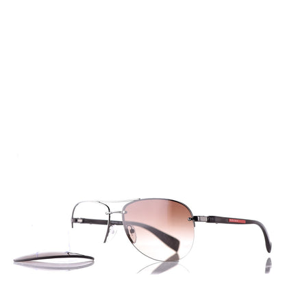 Prada Aviator Sunglasses SPS 56M Black 2 of 10