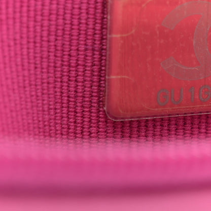 Chanel Tweed Quilted Wallet On Chain WOC Fuchsia Purple 6 of 10