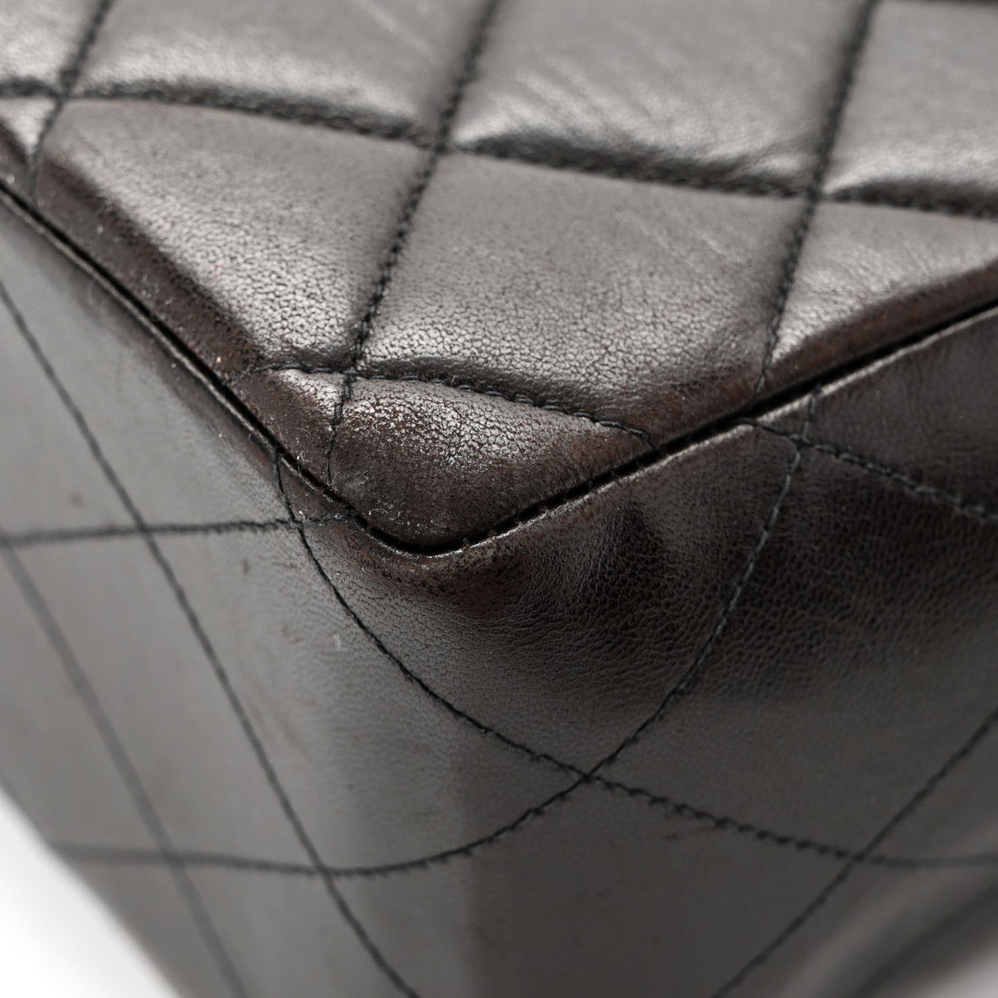 Lambskin Quilted XL Jumbo Single Flap Black