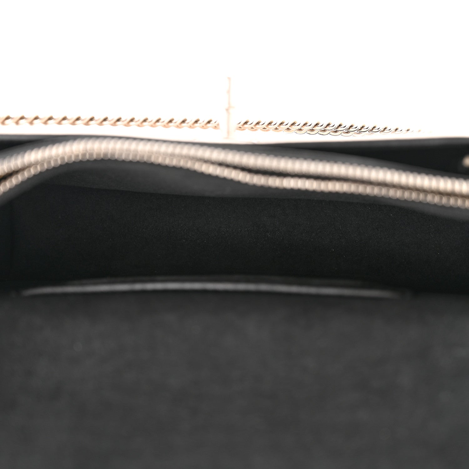 Louis Vuitton Soft Calfskin Snakeskin My Lockme Chain Pochette Black 5 of 11