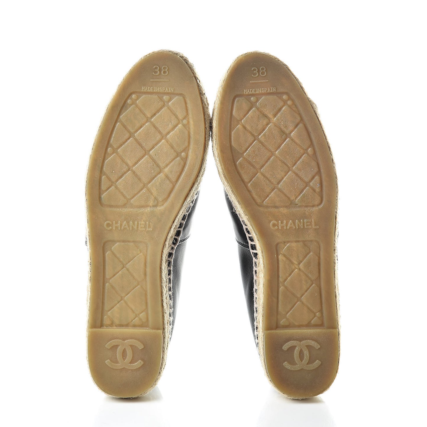 Lambskin CC Espadrilles 38 Black