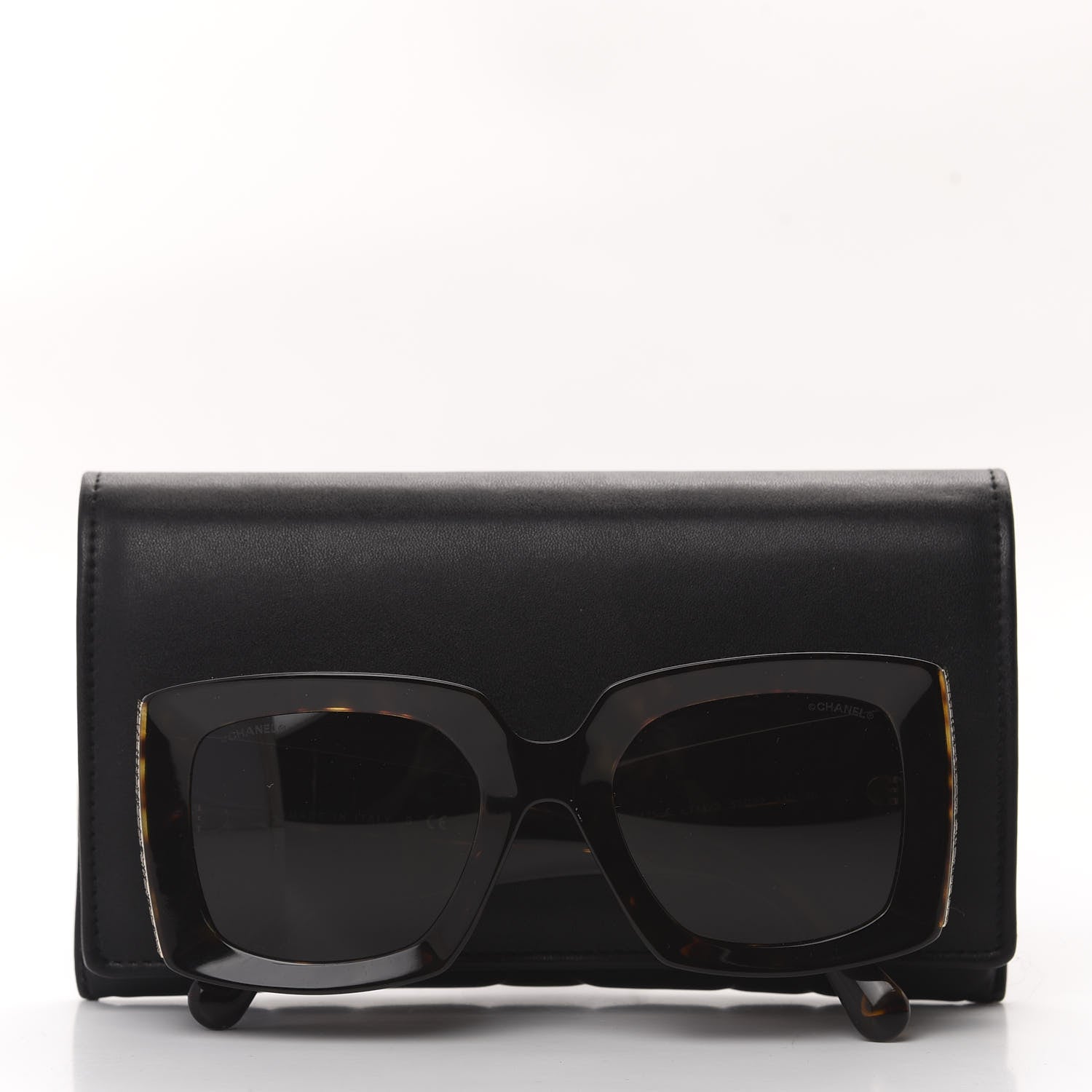 Chanel Acetate Rectangle Sunglasses 5435 Tortoise 6 of 6