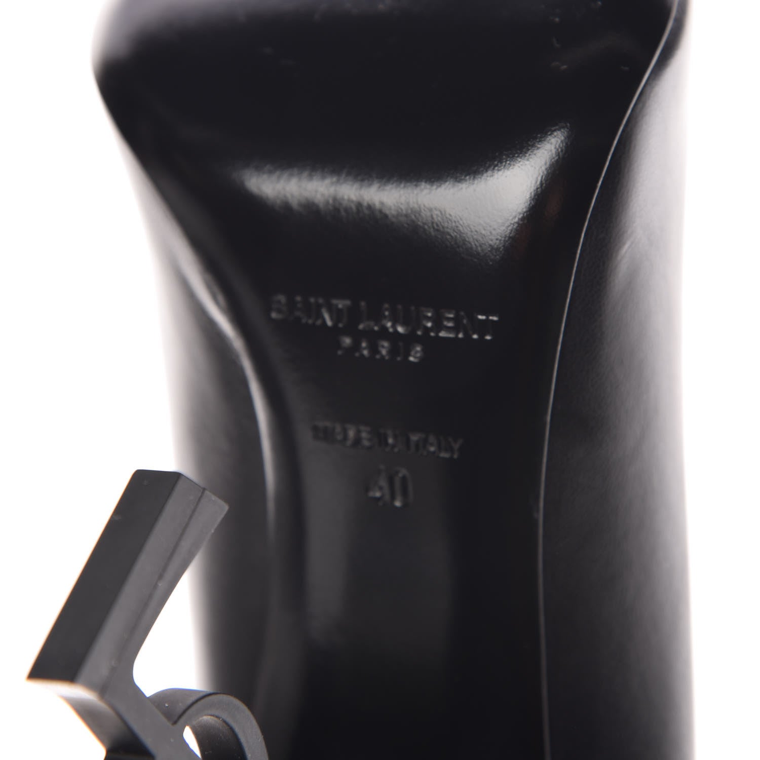 Saint Laurent Calfskin Opyum 100 Pumps 40 Black 6 of 9