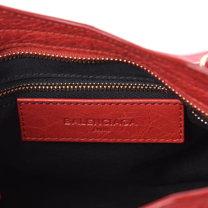 Balenciaga Agneau Gold Metallic Edge Hardware Mini City Rouge Rubis 6 of 10