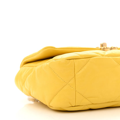 Chanel Lambskin Quilted Medium Chanel 19 Flap Yellow 9 of 11