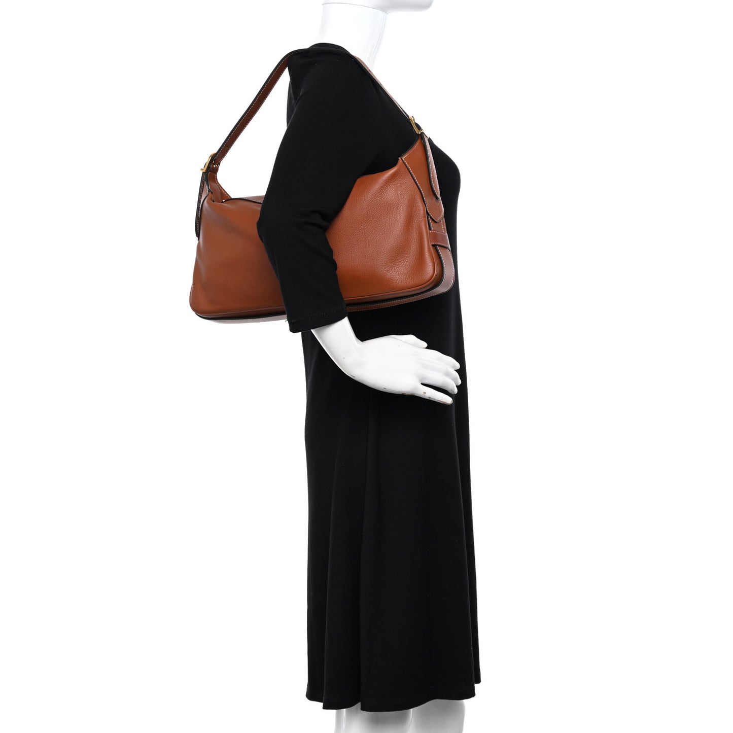 Supple Calfskin Medium Romy Shoulder Bag Tan