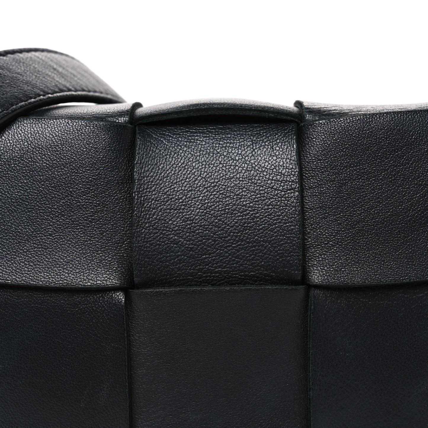 Lambskin Maxi Intrecciato Cassette Crossbody Bag Black