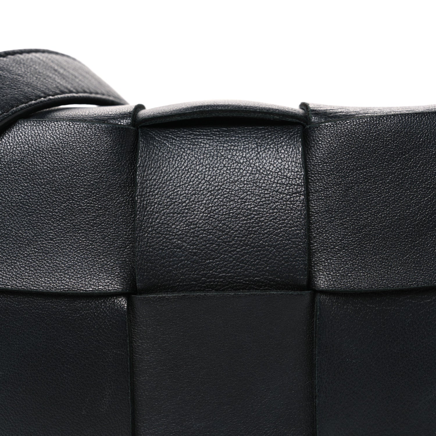 Bottega Veneta Lambskin Maxi Intrecciato Cassette Crossbody Bag Black 9 of 11