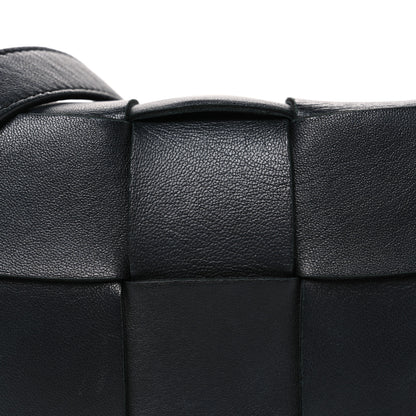 Bottega Veneta Lambskin Maxi Intrecciato Cassette Crossbody Bag Black 9 of 11