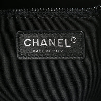Chanel Lambskin Quilted Small Urban Delight Tote Black Blue 6 of 10