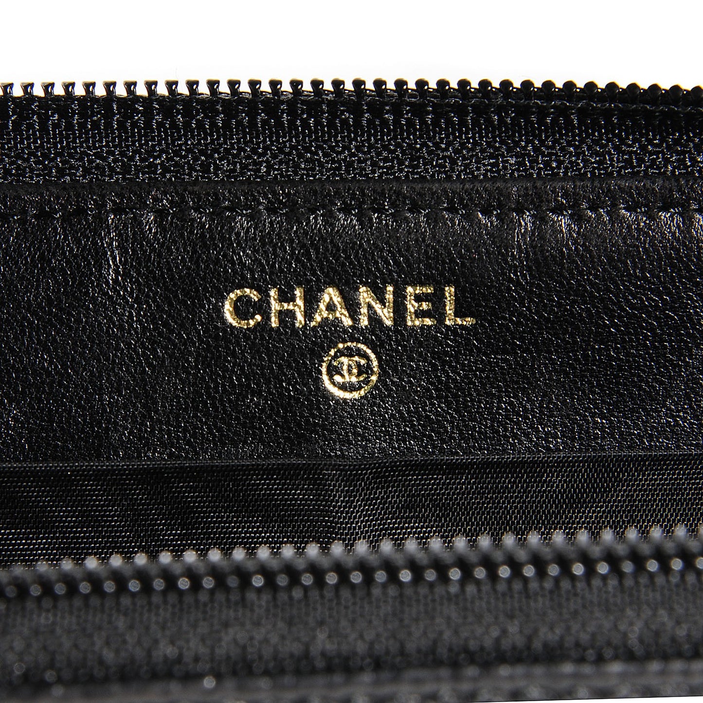 Caviar Large Timeless CC Zip Around Wallet Black