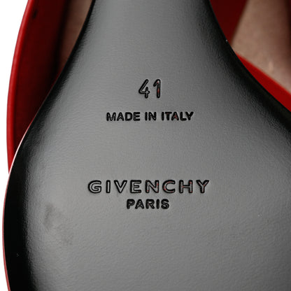 Givenchy Calfskin Shark Lock Ankle Boots 41 Red 8 of 9