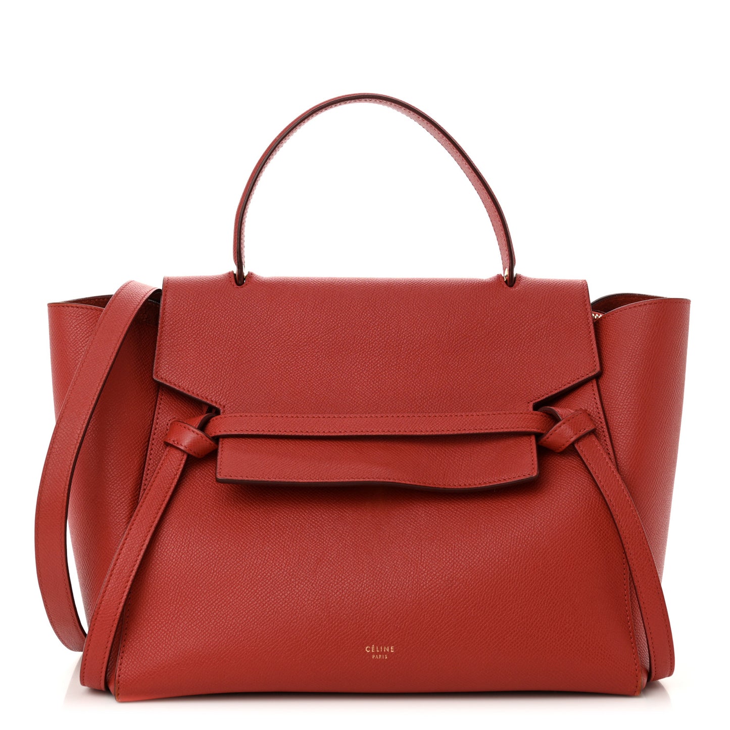 Grained Calfskin Mini Belt Bag Coquelicot
