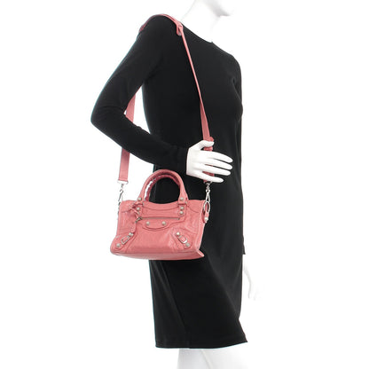 Balenciaga Agneau Giant 12 Silver Hardware Mini City Rose Bombon Raspberry 8 of 8