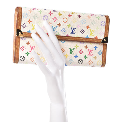 Louis Vuitton Monogram Multicolor Porte Tresor International Wallet White 2 of 17