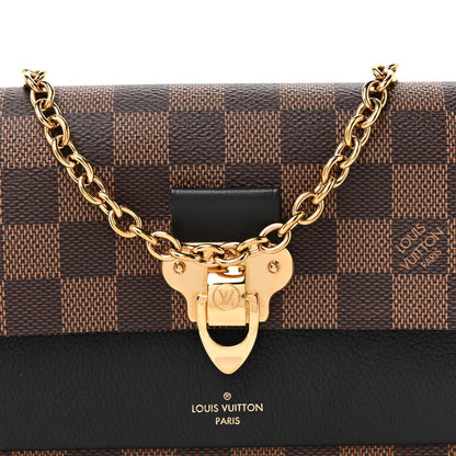 Louis Vuitton Damier Ebene Vavin Chain Wallet Black 6 of 9