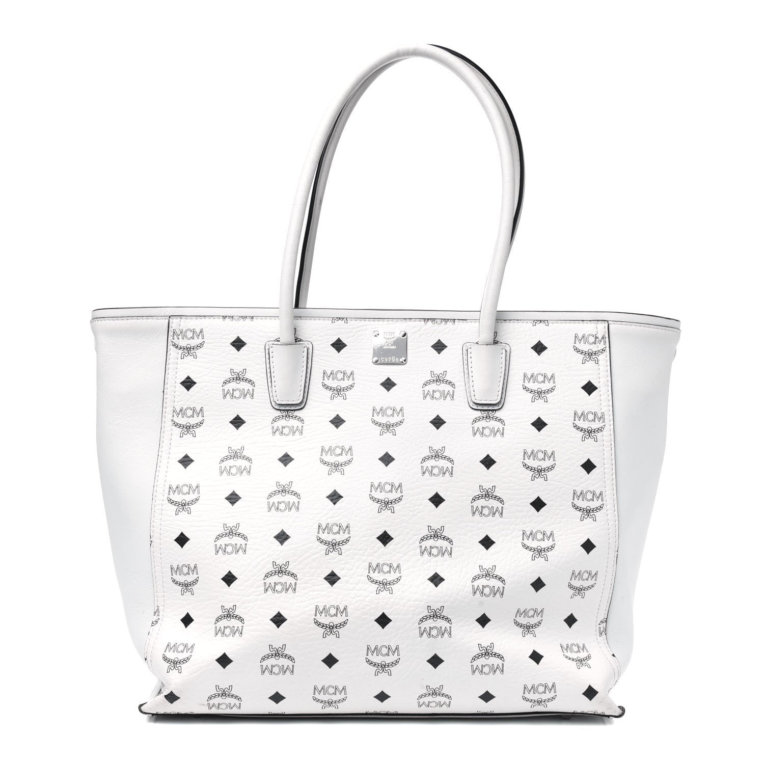 MCM Visetos Shopper Tote White 1 of 18