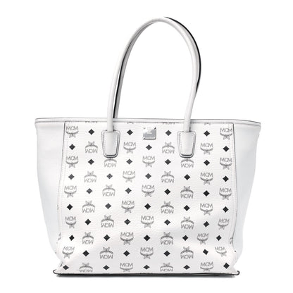 MCM Visetos Shopper Tote White 1 of 18