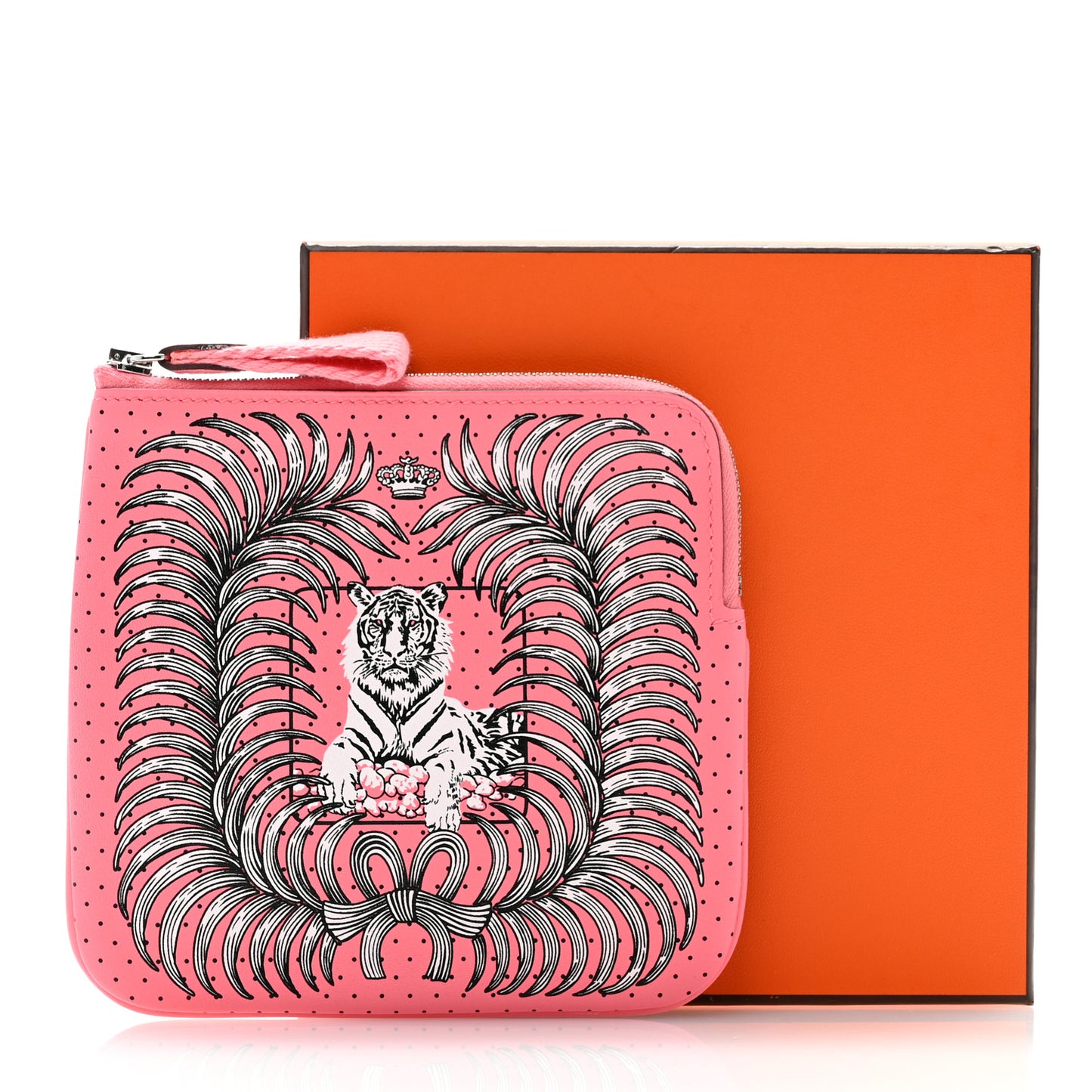 Swift Tigre Royal Bandana Carre Pocket Pouch Rose Ete