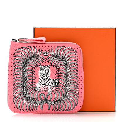 Hermes Swift Tigre Royal Bandana Carre Pocket Pouch Rose Ete 9 of 9
