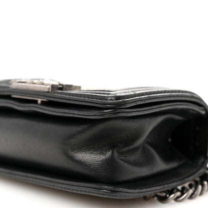 Chanel Galuchat Stingray Mini Boy Flap Black Silver 10 of 10