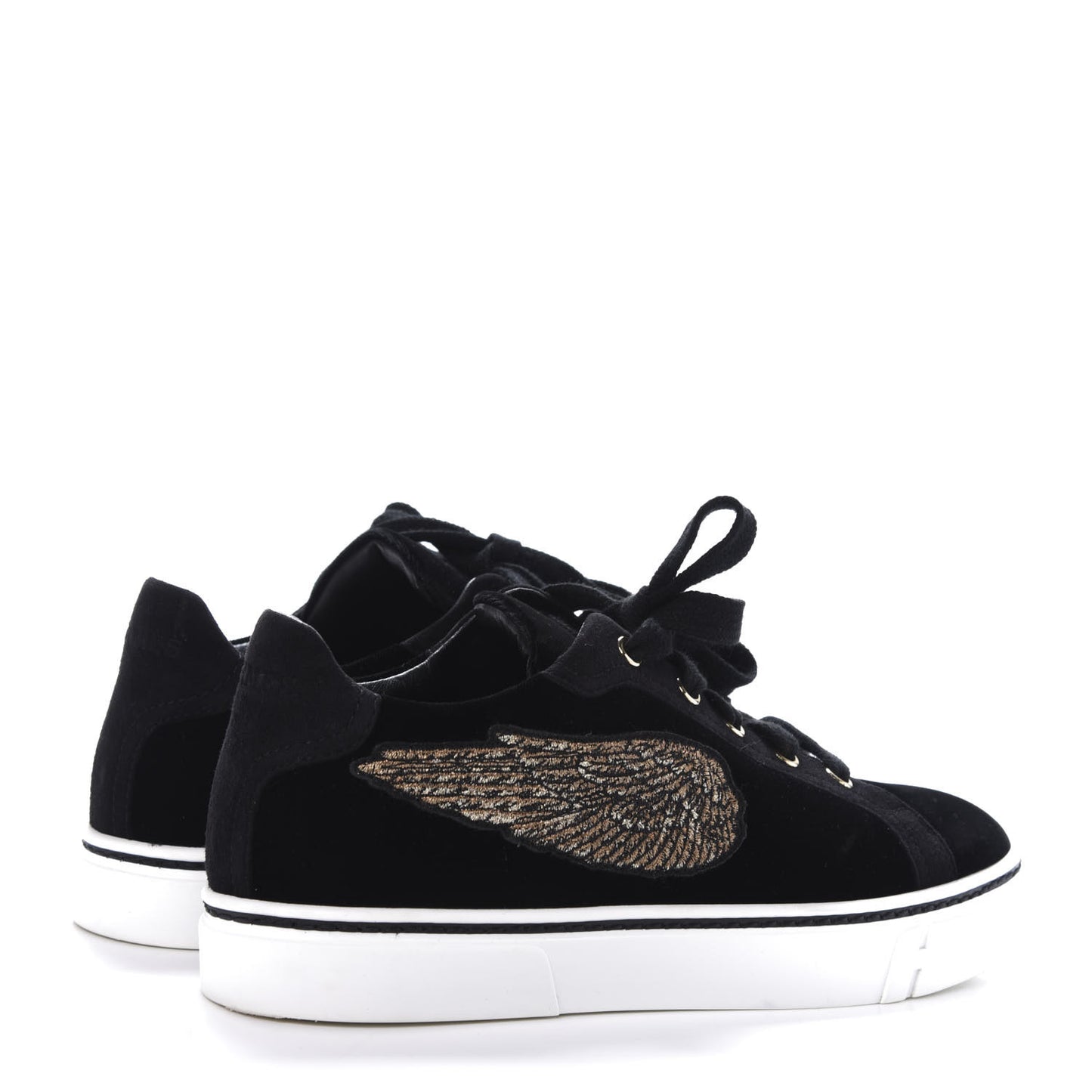 Velvet Womens Wing Sneakers 37 Black