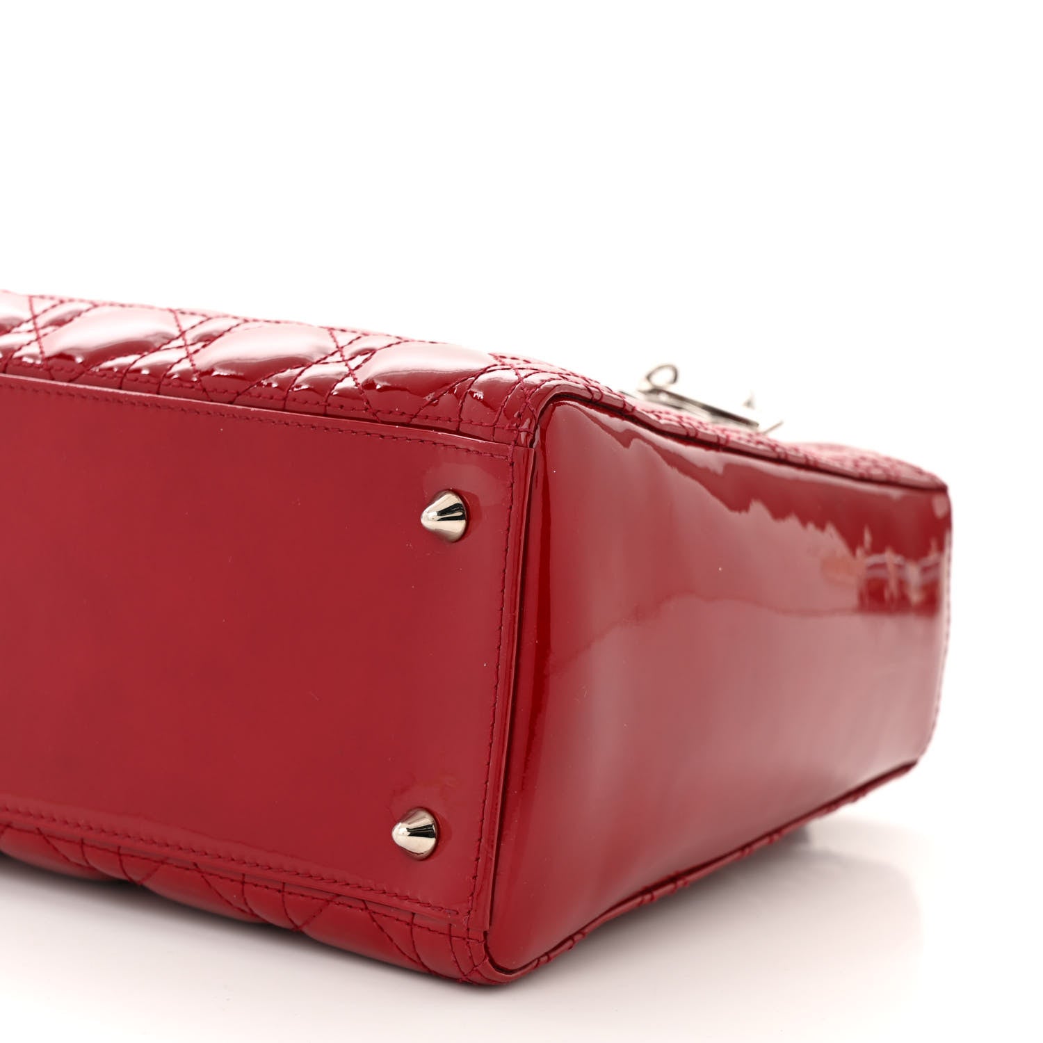 Christian Dior Patent Cannage Medium Lady Dior Red 9 of 9