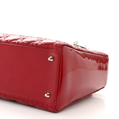 Christian Dior Patent Cannage Medium Lady Dior Red 9 of 9