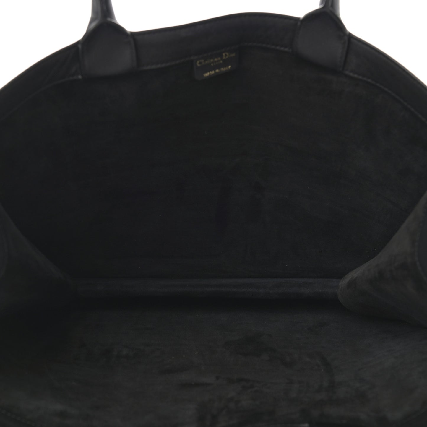 Calfskin Embossed Book Tote Black