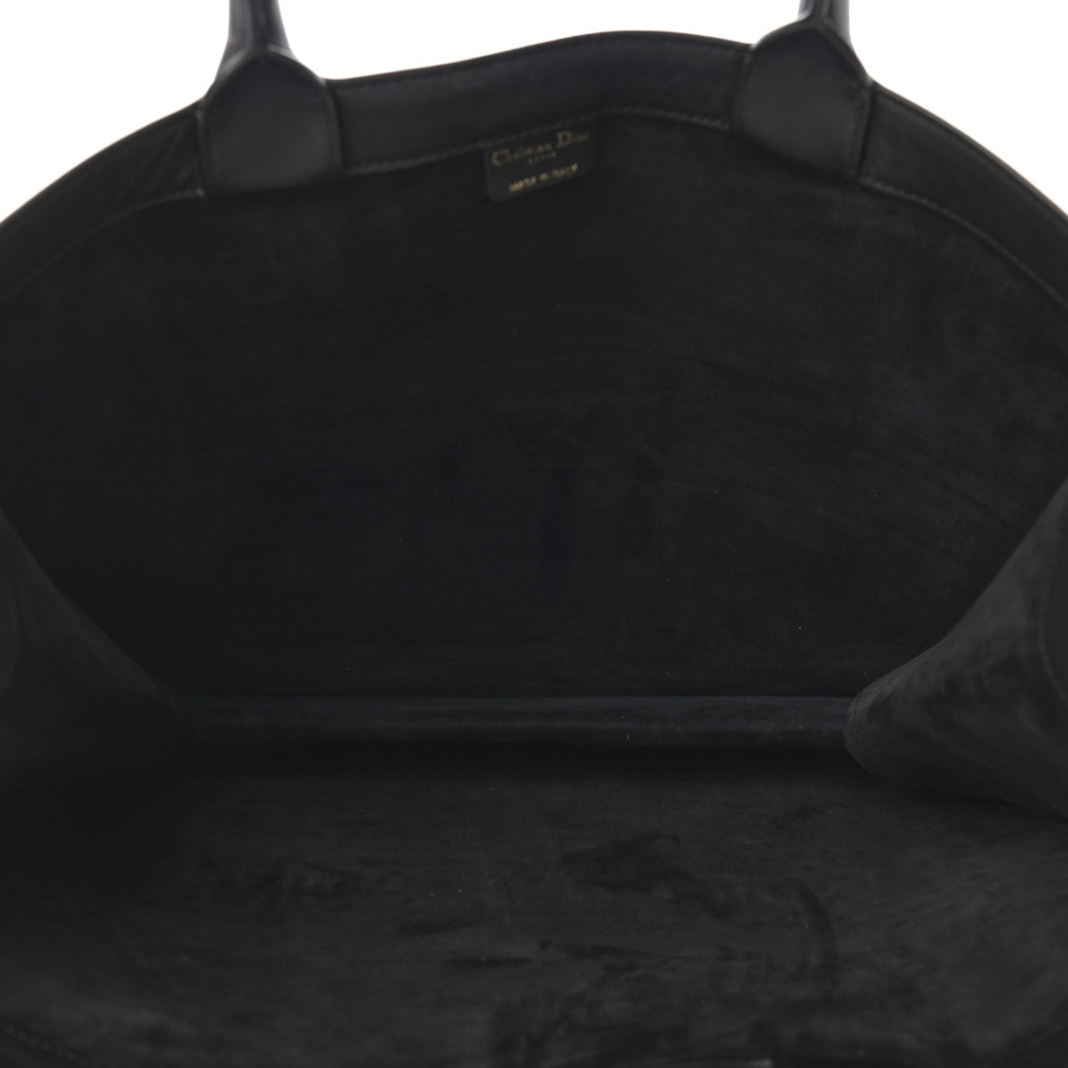 Christian Dior Calfskin Embossed Book Tote Black 5 of 15