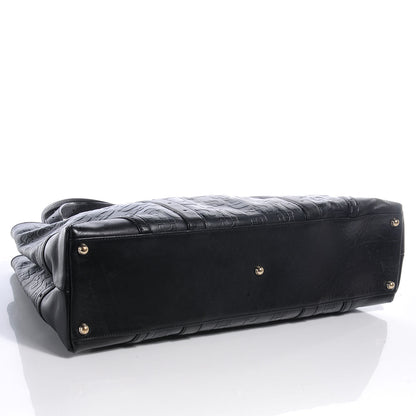 Gucci Calfskin Horsebit Embossed Large Shoulder Bag Black 4 of 8