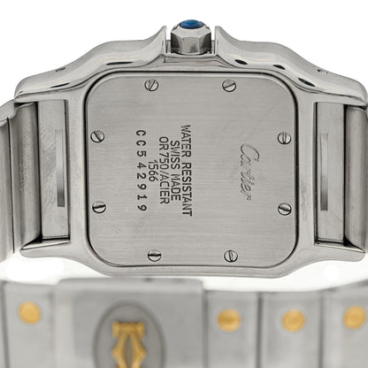 Cartier Stainless Steel 18K Yellow Gold 29mm Santos De Cartier Galbee Quartz Watch 4 of 5