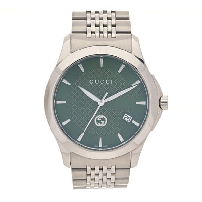 Gucci Stainless Steel 38mm G-Timeless Quartz Watch Green 1 of 5