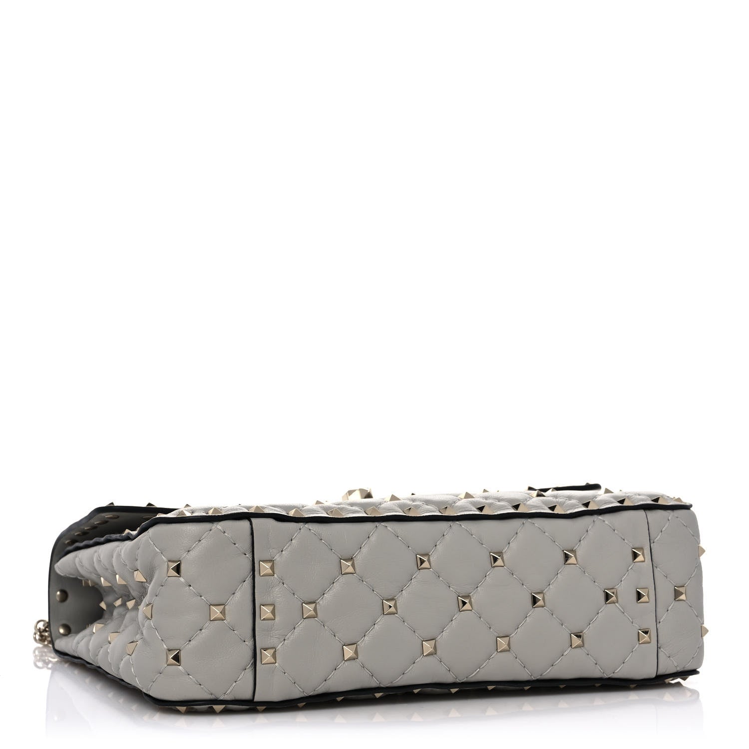 Valentino Garavani Nappa Medium Rockstud Spike Shoulder Bag Opal Grey 4 of 10