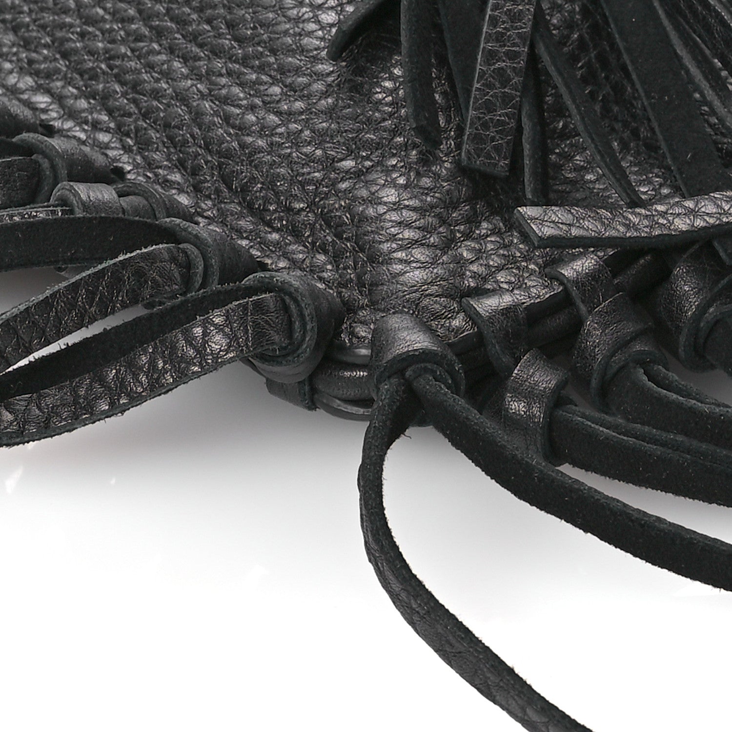 Valentino Garavani Pebbled Calfskin Crockee Small Wristlet Clutch Black 8 of 10