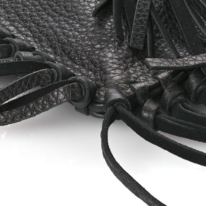 Valentino Garavani Pebbled Calfskin Crockee Small Wristlet Clutch Black 8 of 10