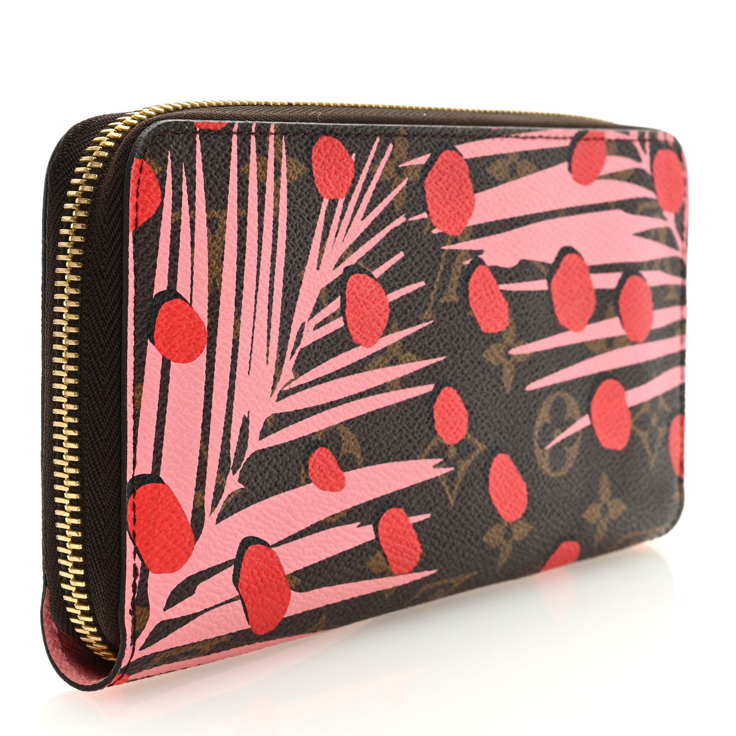 Monogram Jungle Dots Zippy Wallet Sugar Pink Poppy