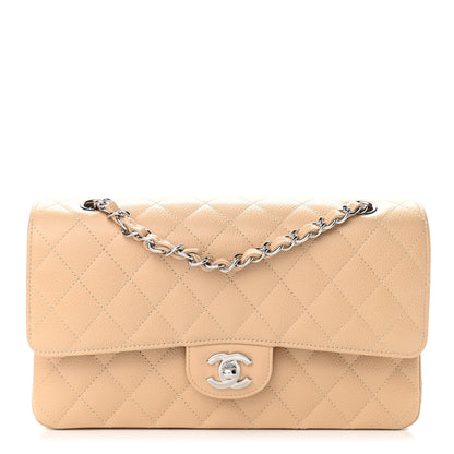 Chanel Caviar Quilted Medium Double Flap Beige 1 of 11