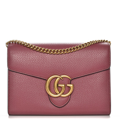 Gucci Cellarius Calfskin GG Marmont Chain Wallet Dry Rose 1 of 8