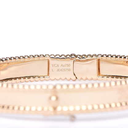 Van Cleef & Arpels 18K Yellow Gold Perlee Signature Bangle Bracelet L 4 of 5