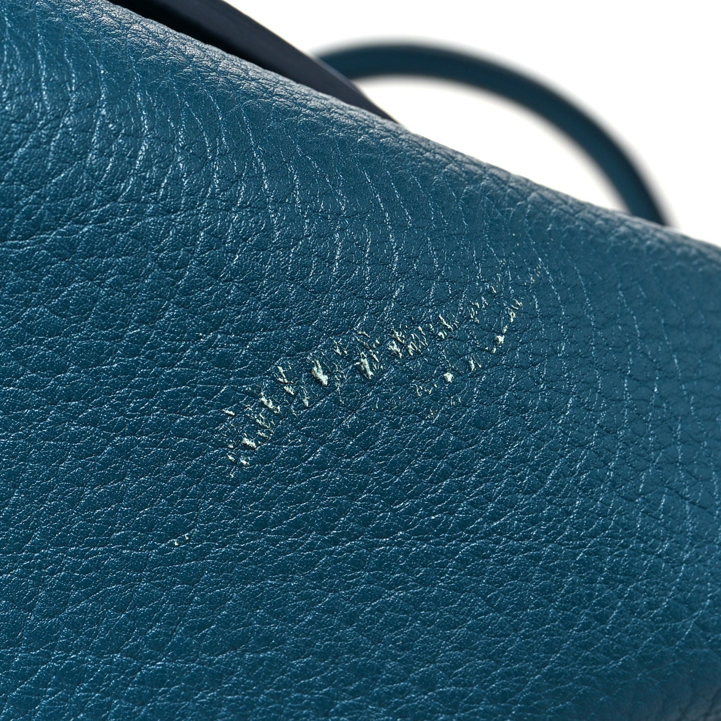 Crisped Calfskin Small Tie Knot Tote Metallic Blue