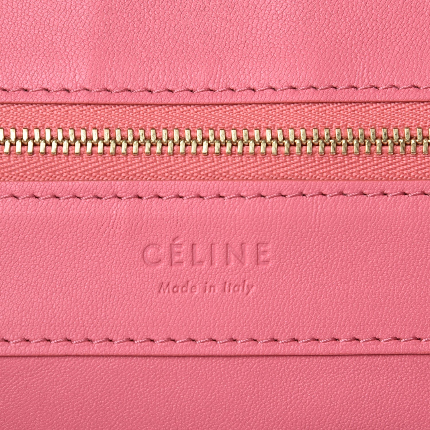 Celine Lambskin Horizontal Bi-Color Cabas Pink Rust 6 of 8