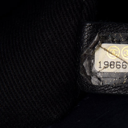 Chanel Washed Lambskin Quilted Studded CC Flap Blue Black 9 of 13