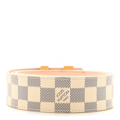 Louis Vuitton Damier Azur 40mm LV Initiales Belt 85 34 2 of 9